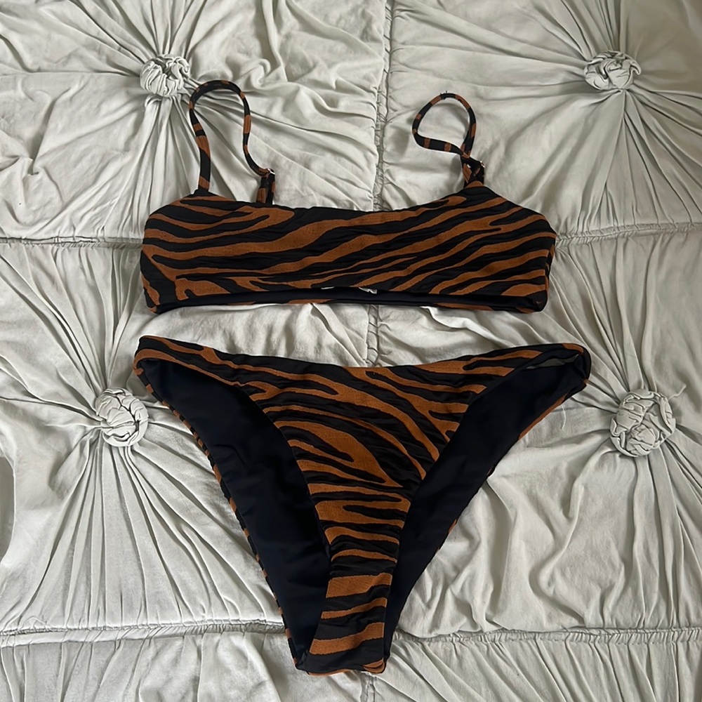 Mara Hoffman - animal print bikini set